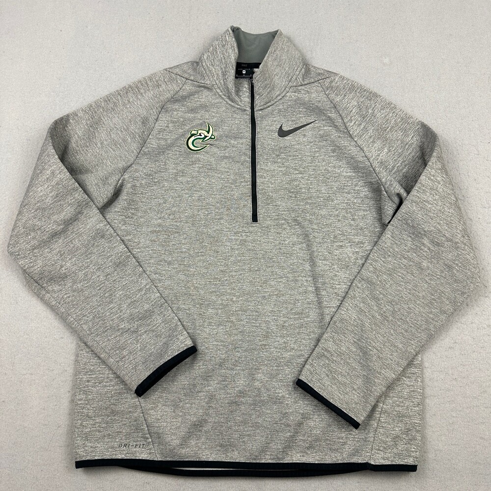 UNC Charlotte 49ers Sweater Men Medium Gray Nike Dri Fit 1/4 Zip Basketball NCAA